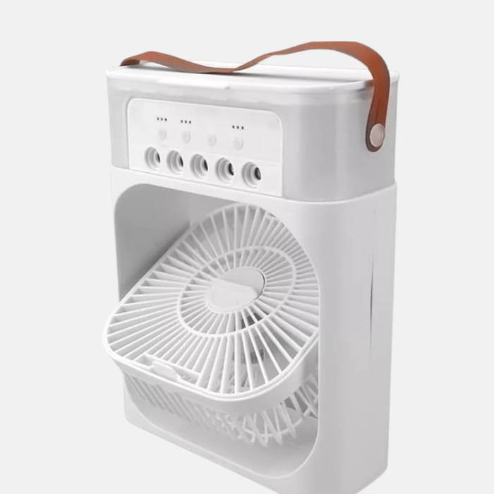 3’ü 1 Arada Mini Klima Fan Usb Şarjlı, 7 Renk Gece Lambalı Ve Nemlendirici