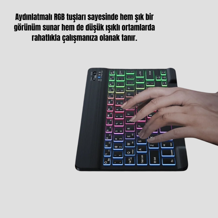Türkçe Q Klavye Rgb Işıklı Ergonomik Tasarımlı