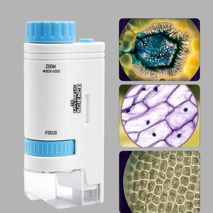 Led Işıklı Mikroskop 80x–200x Zoom Eğitici Bilim Seti Ve Taşınabilir