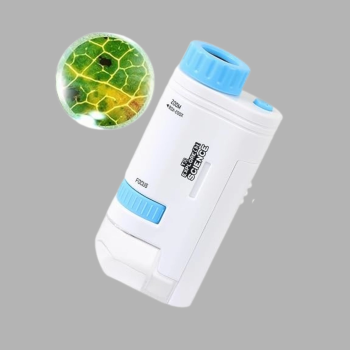 Taşınabilir Mini Mikroskop Led Işıklı 80x–200x Büyütmeli Ve Odak Ayarlı