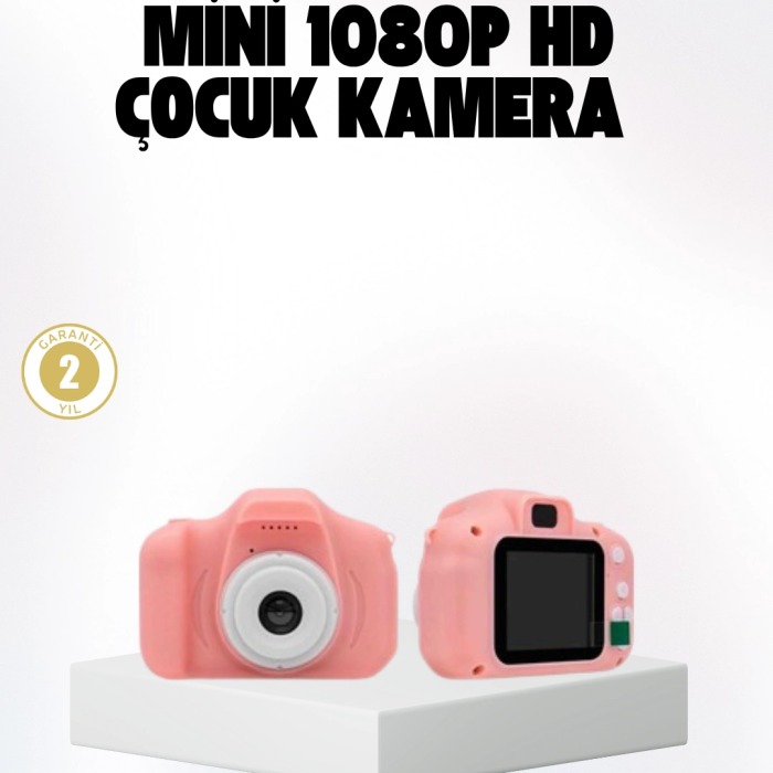 Çocuklar İçin Mini Fotoğraf Makinesi 8mp 1080p Video Ve Darbeye Dayanıklı