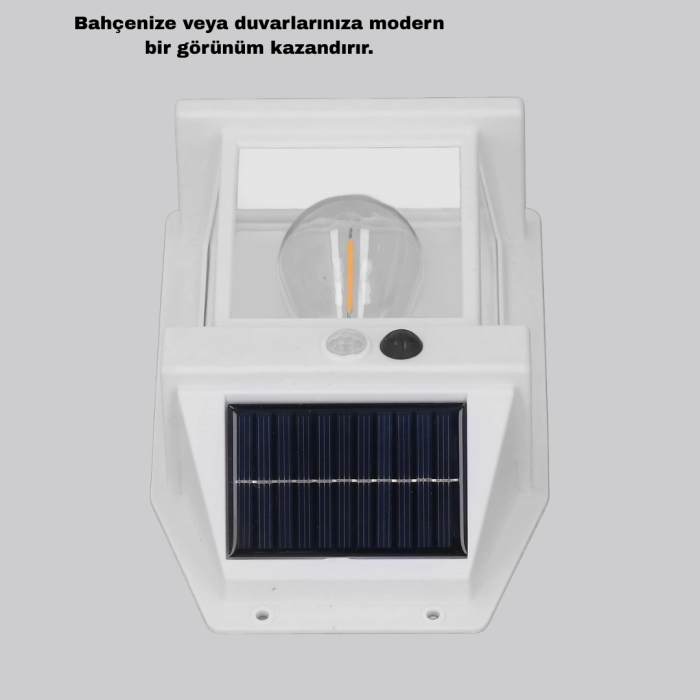 Solar Sensörlü Dış Mekan Lamba 3 Işık Modlu Ve Ip65 Dayanıklı