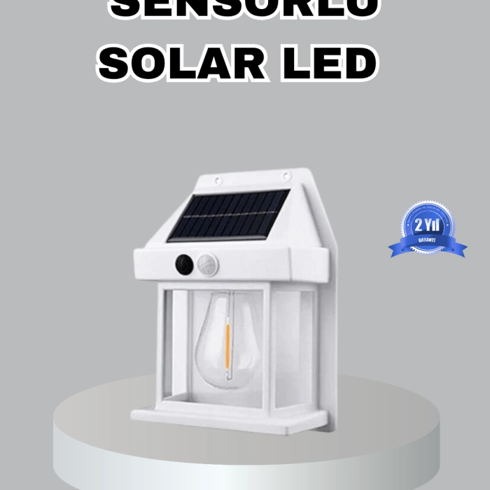 Üç Modlu Güneş Enerjili Duvar Lambası 1800mah Bataryalı Ve Hareket Sensörlü