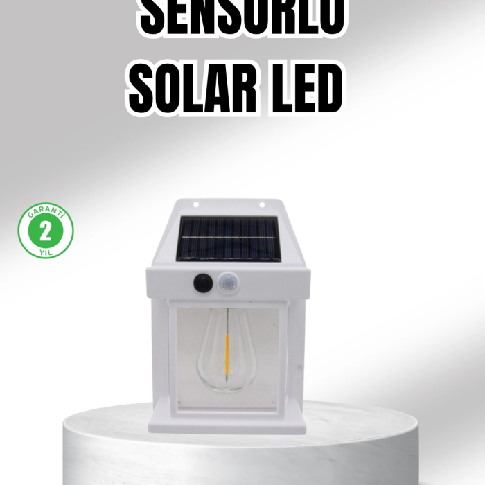 Güneş Enerjili Dış Mekan Sensörlü Duvar Lambası Ip65 Su Geçirmez