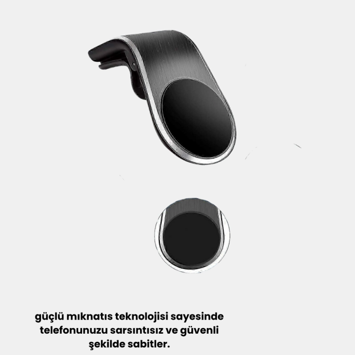 Araç İçi Manyetik Telefon Tutucu Güçlü Klipsli Ve 360 Derece Ayarlanabilir