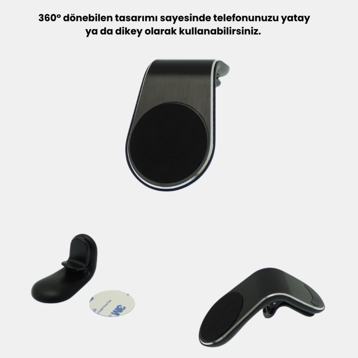 Manyetik Araç Telefon Tutucu 360° Dönebilen Ve Sarsıntısız Güçlü Mıknatıslı