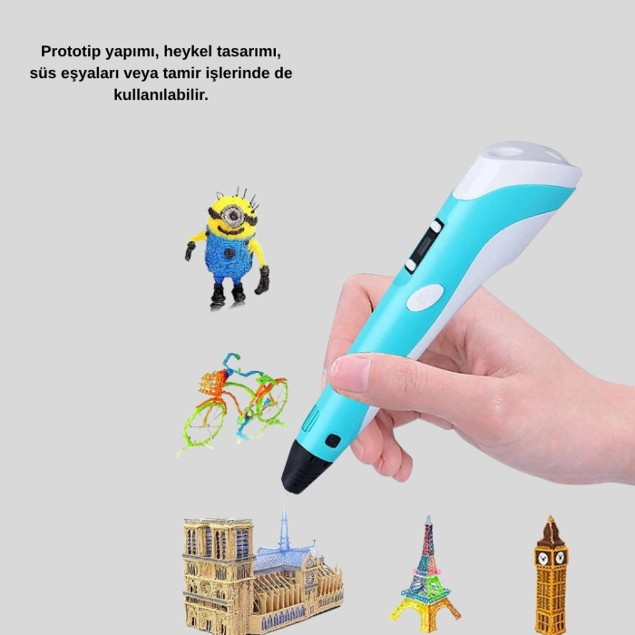 3d Yazıcı Kalem Taşınabilir Fdm Teknolojili Ve Çok Amaçlı Kullanımlı