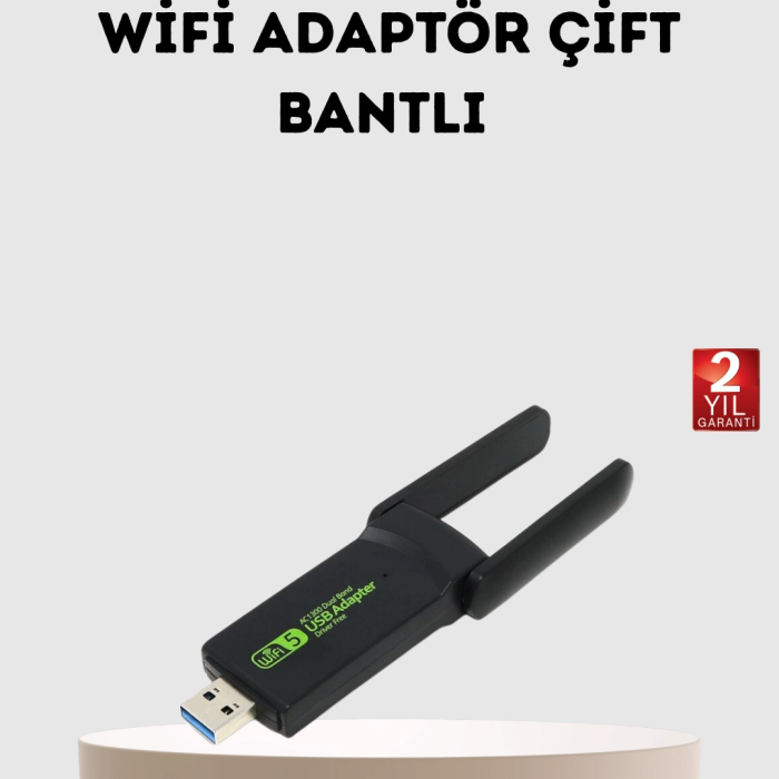 Ultratekno Dual Band Wifi Adaptör – 1200 Mbps, Usb 3.0, Çift Antenli, Geniş Kapsama Alanı Ve Yüksek Hız