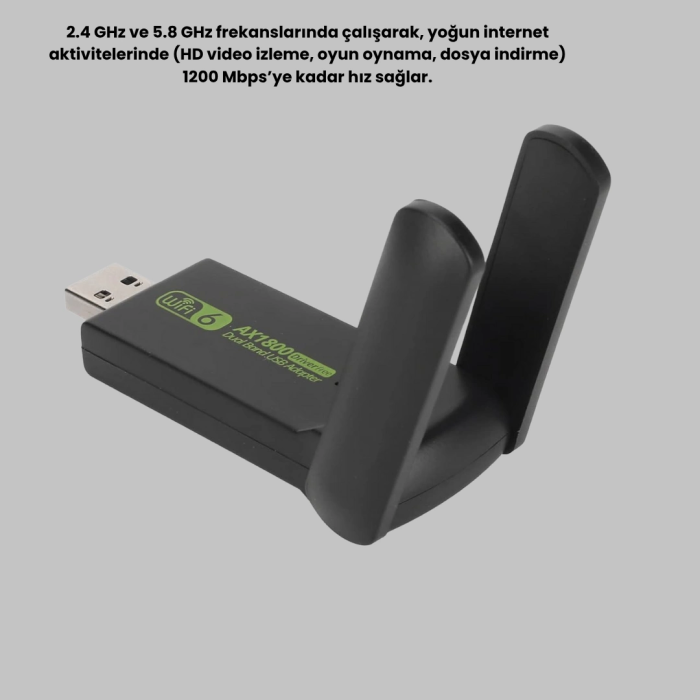 Ultratekno Dual Band Wifi Adaptör – 1200 Mbps, Usb 3.0, Çift Antenli, Geniş Kapsama Alanı Ve Yüksek Hız