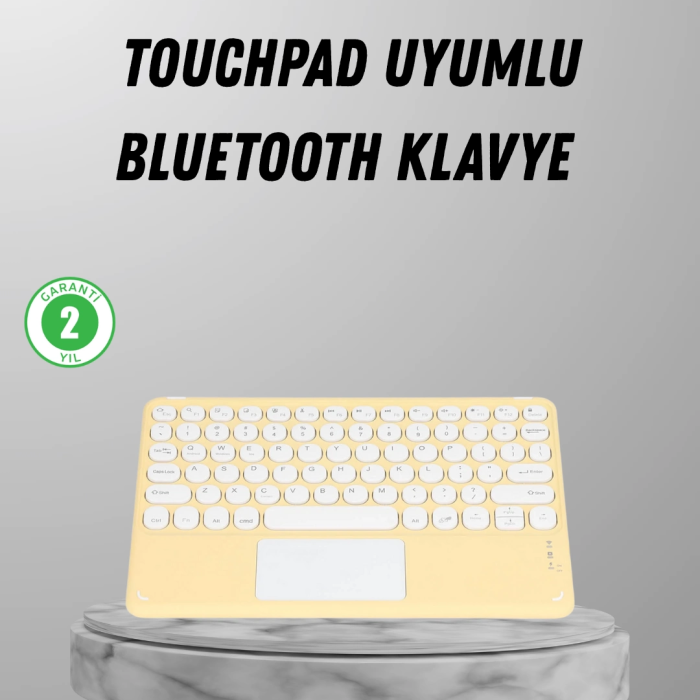 Bluetooth Klavye – Kablosuz, Sessiz Tuşlu, Android İos Windows Uyumlu, Kompakt Taşınabilir Tasarım