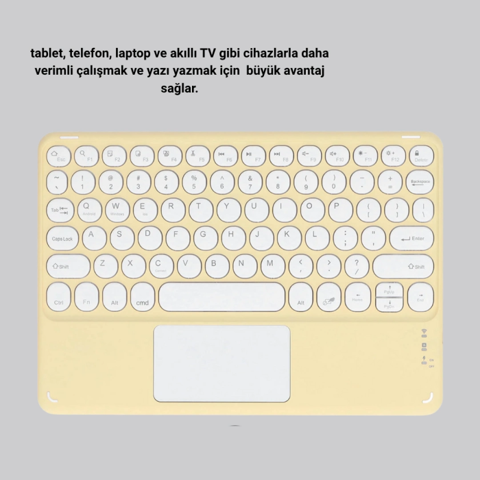 Kablosuz Bluetooth Klavye – Slim Taşınabilir Tasarım