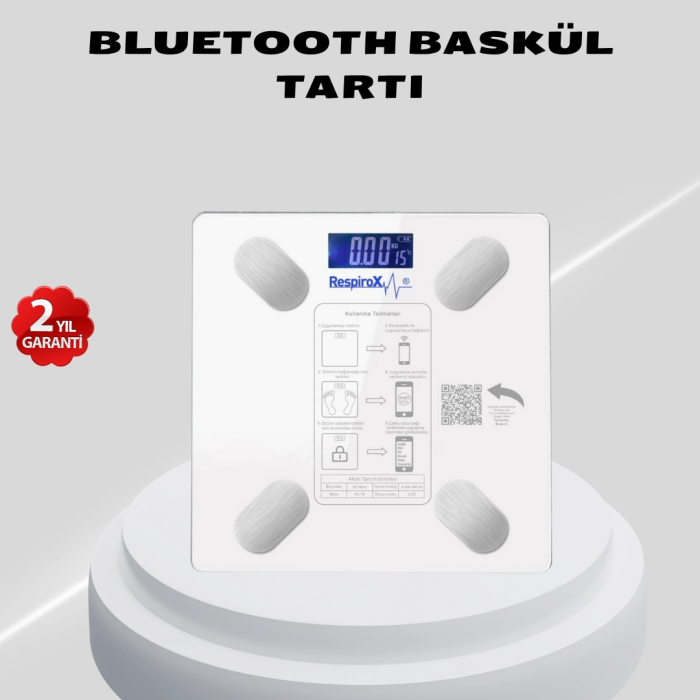 Akıllı Bluetooth Tartı – 8 Farklı Ölçüm Verisi, Otomatik Kişi Tanıma