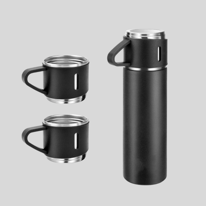 Paslanmaz Çelik 500 Ml Termos Seti – 8 Saat Isı Koruma, Vakumlu, Sızdırmaz Ve Taşınabilir