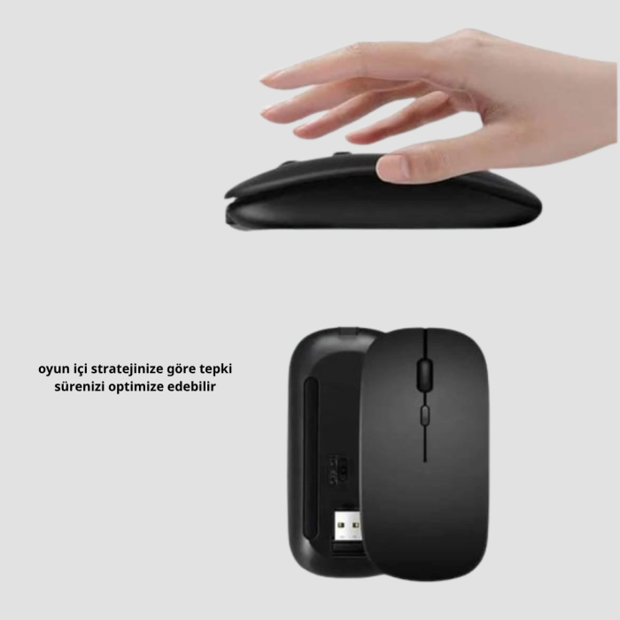 Kablosuz  Mouse –  Ayarlanabilir, Ergonomik