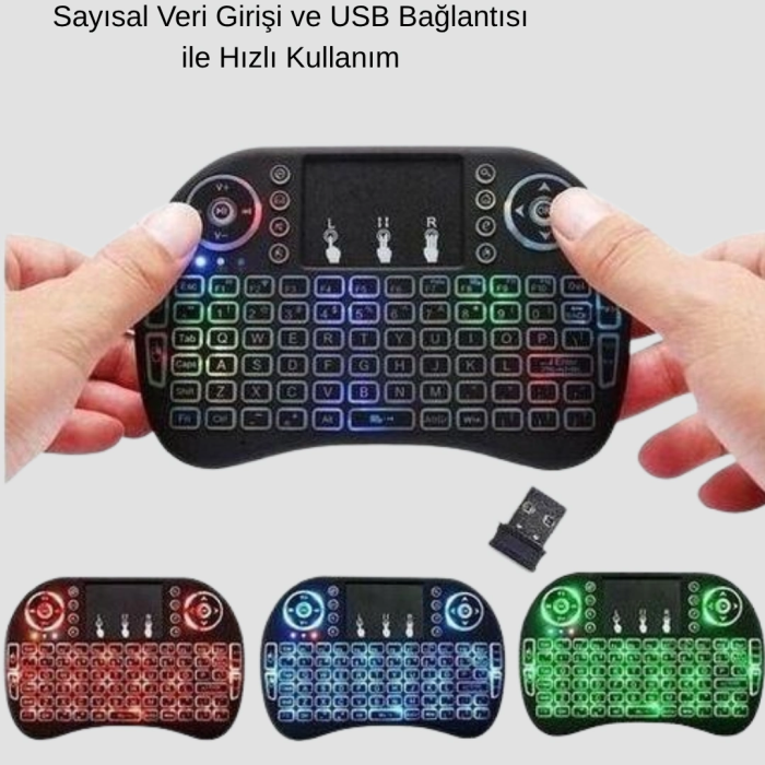 Led Işıklı Q Klavye – Touchpad, Numerik Tuş Takımı Ve Multimedya Kısayolları