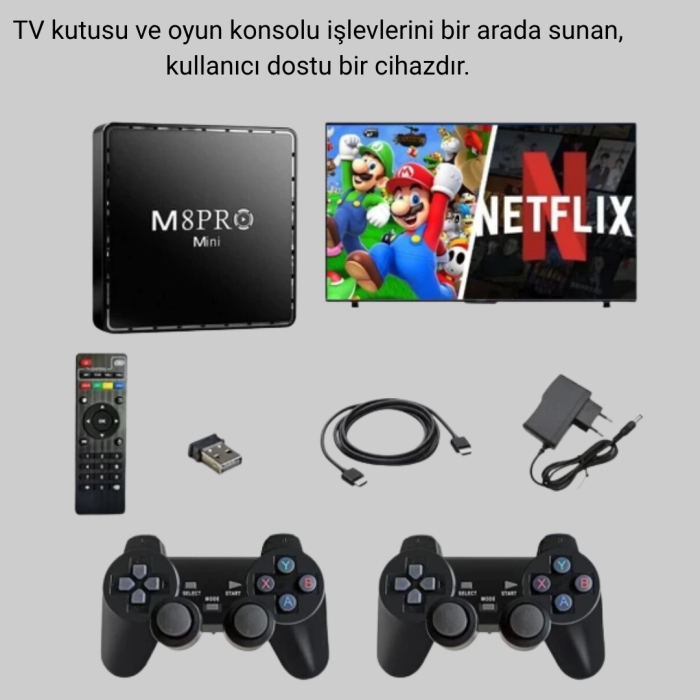 M8pro Mini 2 Android 12 64 Gb Tv Box – 10k Ultra Hd Görüntü & Oyun Keyfi