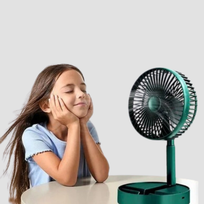 Katlanabilir Mini Fan – 3 Kademeli Soğutma, Şarjlı