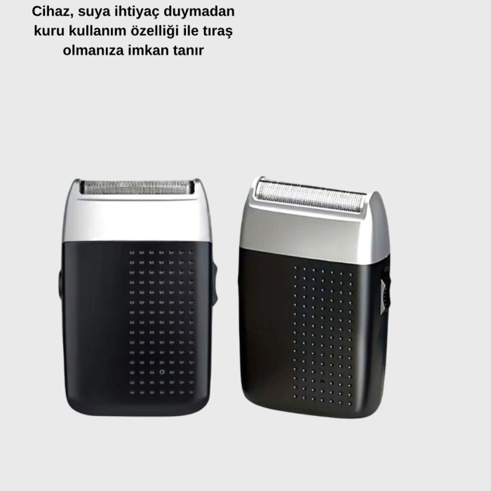 Şarjlı Kuru Kullanım Tıraş Makinesi – Kablosuz, Taşınabilir