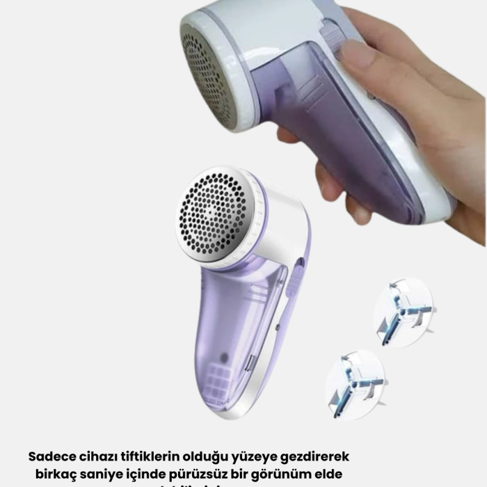 Taşınabilir Şarjlı Tiftik Toplayıcı – Çıkarılabilir Hazneli, Anti-statik Fırçalı