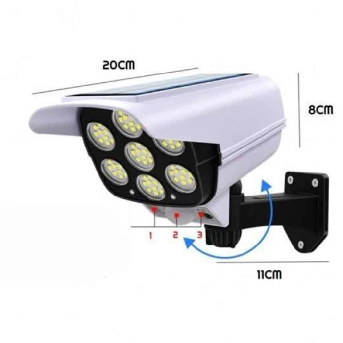 Solar Bahçe Lambası Uzaktan Kumandalı Kamera Görünümlü Hareket Sensörlü