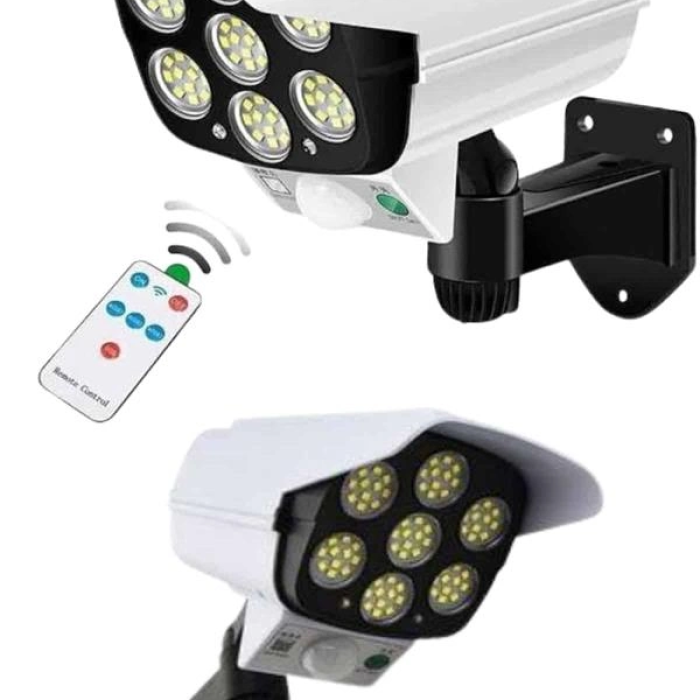 Solar Bahçe Aydınlatması Hareket Sensörlü Uzaktan Kumandalı Kamera Görünümlü