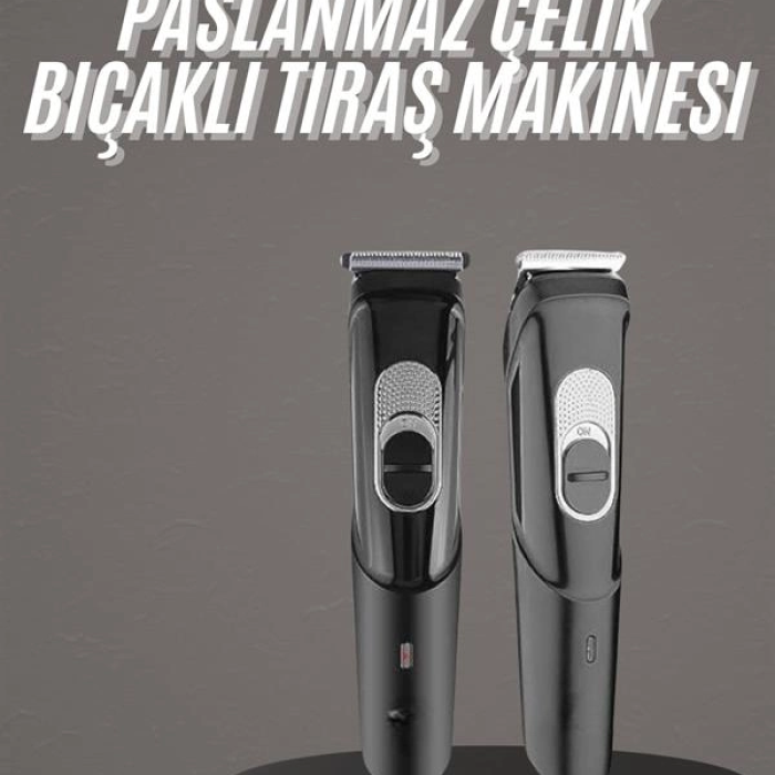 Pro Şarjlı Saç Sakal Tıraş Makinesi Ense Kesme Makinesi Lazer Öncesi Kısaltma