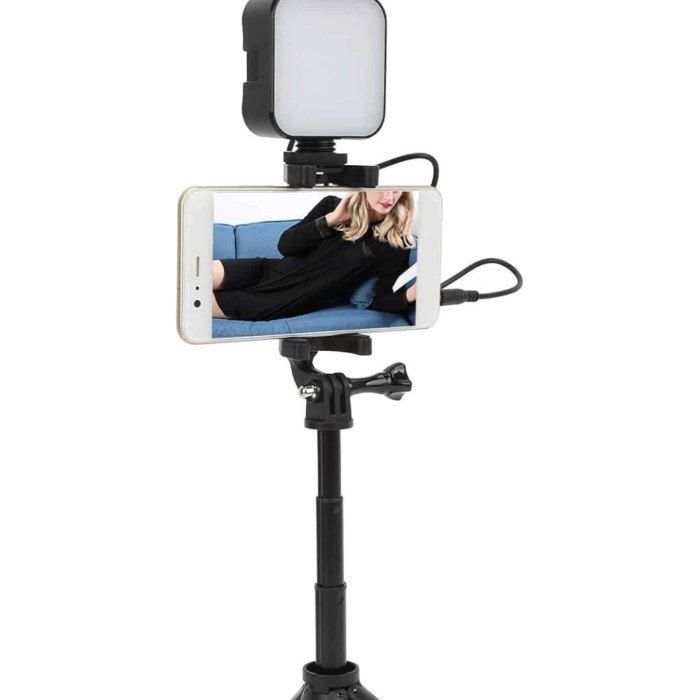 Video Making Kit Telefon Tutucu Vlog Video Mini Led Işıklı