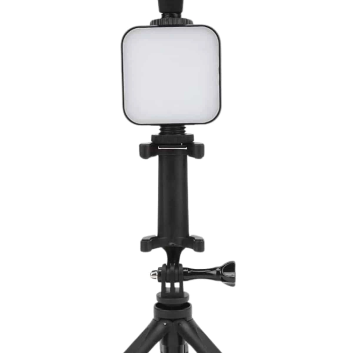 Telefon Tutucu Mini Mikrofonlu Tripod Vlog Çekim Video