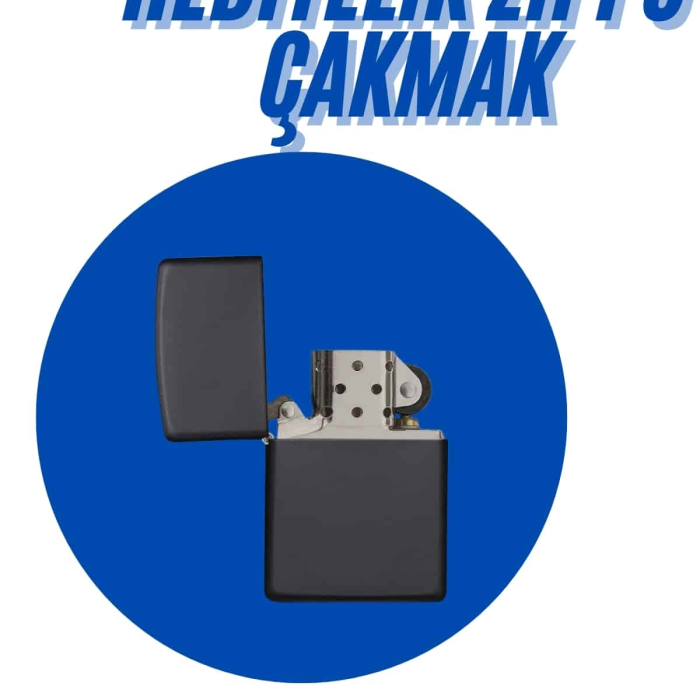 Siyah Kutulu Metal Çakmak Benzinli Hediyelik Eşya