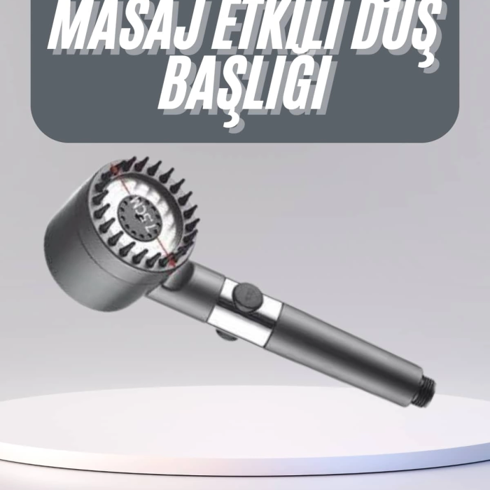 Yüksek Performanslı Masaj Etkili Su Tasarruflu Duş Başlığı Krom Kaplama Uzun Ömürlü