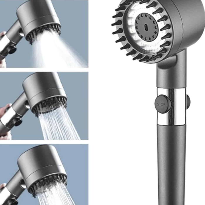 Yüksek Performanslı Masaj Etkili Su Tasarruflu Duş Başlığı Krom Kaplama Uzun Ömürlü