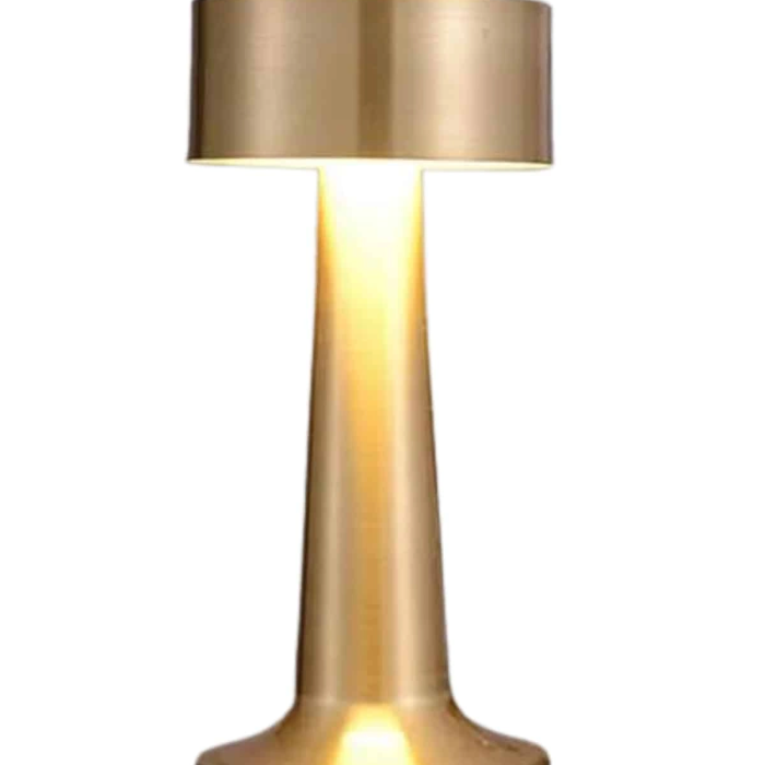 Altın Rengi Masa Ve Gece Lambası Dokunmatik Şarjlı Masa Lambası