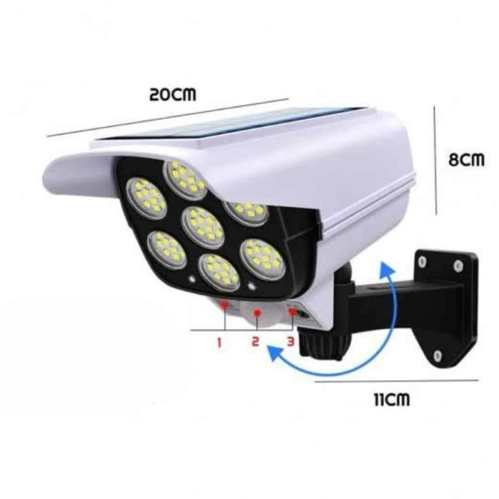 Solar Bahçe Lambası Uzaktan Kumandalı Kamera Görünümlü Hareket Sensörlü