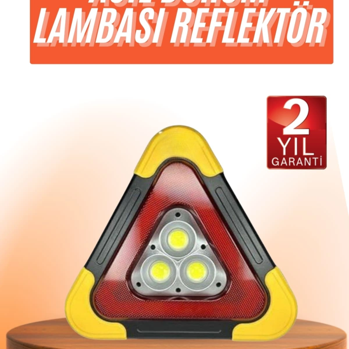 Reflektör Güneş Enerjili Taşınabilir Portatif Acil Güvenlik Işığı Araba Acil Uyarı Işığı