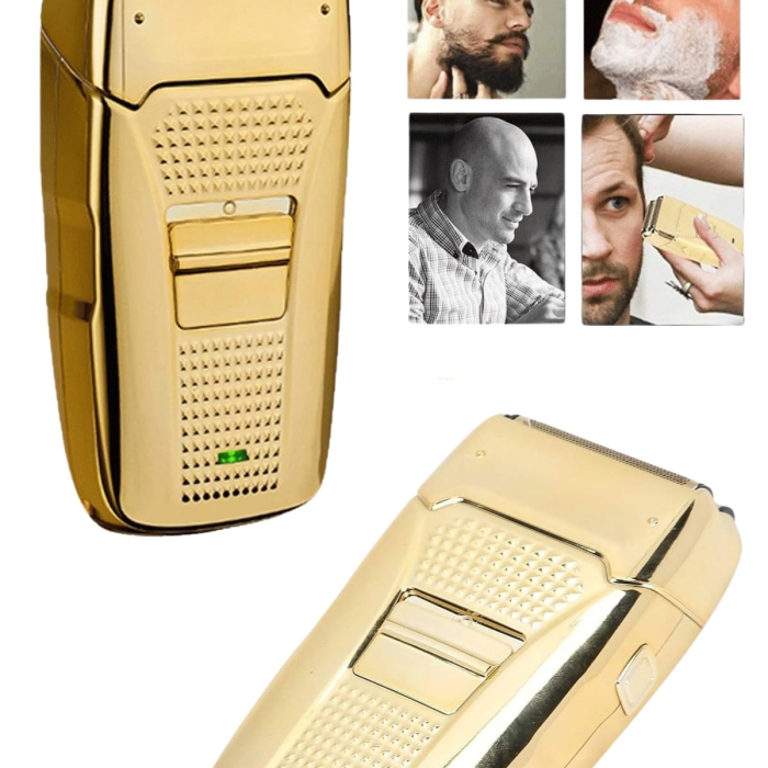 Sakal Kesme Tıraş Makinesi Paslanmaz Çelik Gold Şarjlı