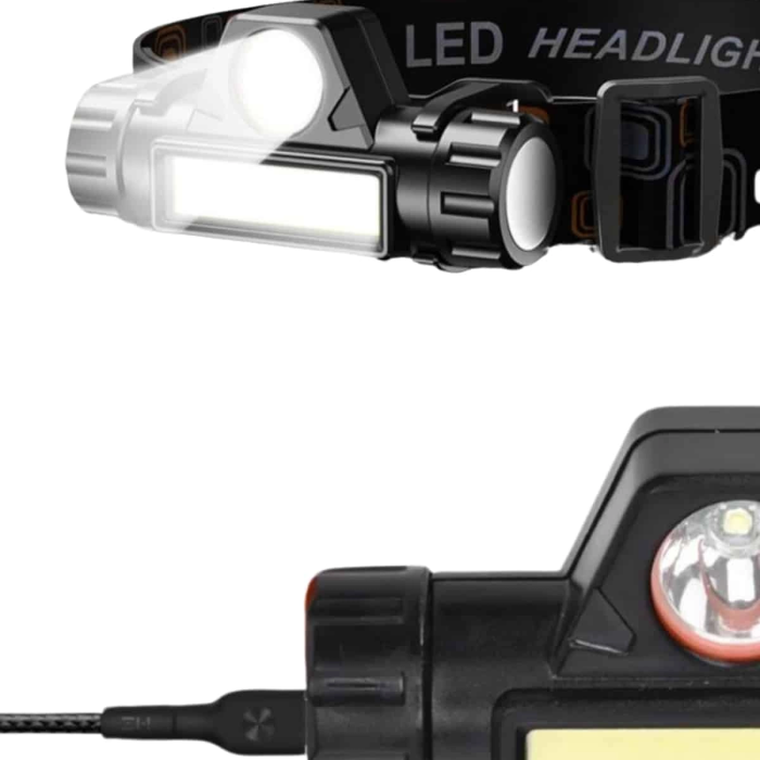 Ledli Şarjlı Kafa Lambası Led Şarjlı Su Geçirmez Kafa Feneri