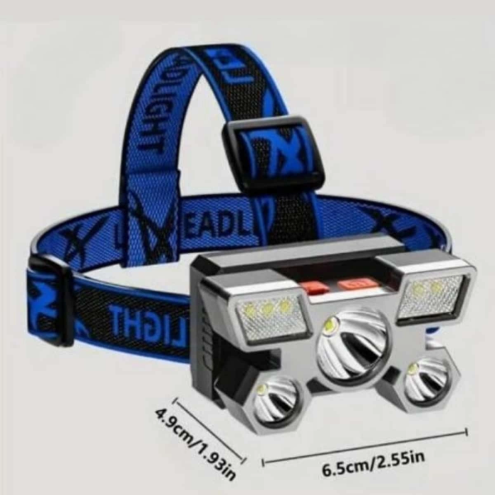 El Feneri Süper Kafa Lambası 4 Modlu 5 Led Kafa Feneri