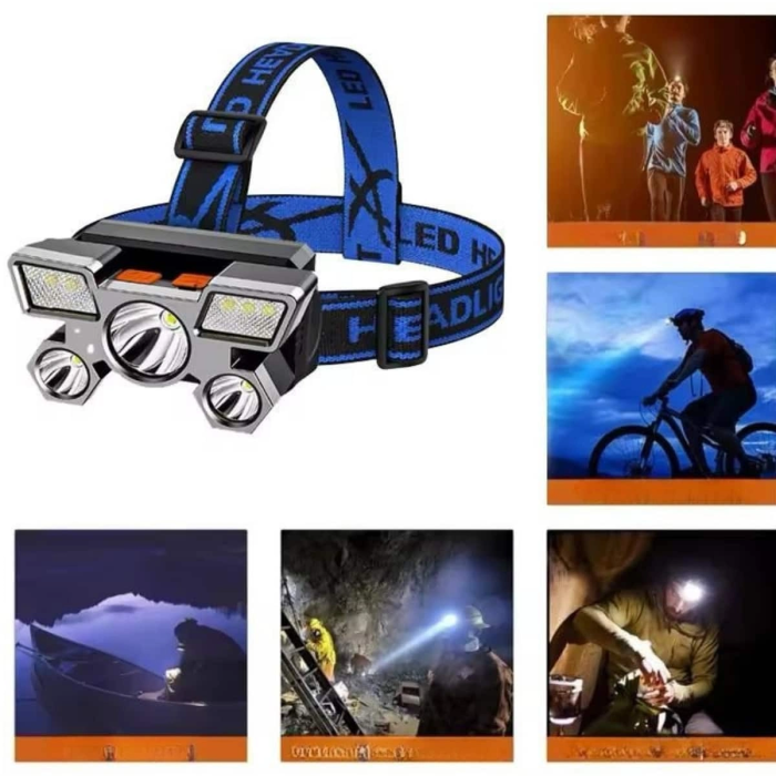 Kafa Lambası 800 Lümen 4 Mod Yüksek Işık Flaşörlü Şarjlı Led Lamba