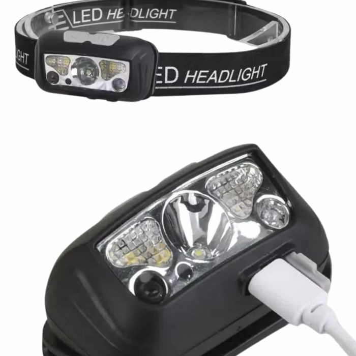 Sensörlü Şarjlı Type-c Şarj Işıklı Kafa Lambası Kamp Lambası