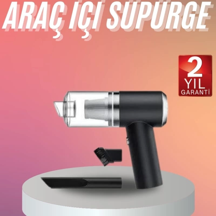 Şarjlı Çok Fonksiyonlu El Süpürgesi Mini Vakumlu Araç Süpürgesi