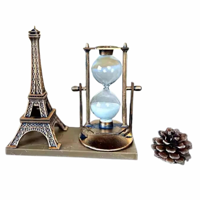 Dekoratif Eyfel Kulesi Ve Kum Saati Vintage Tarzı Masa Süsü Biblo