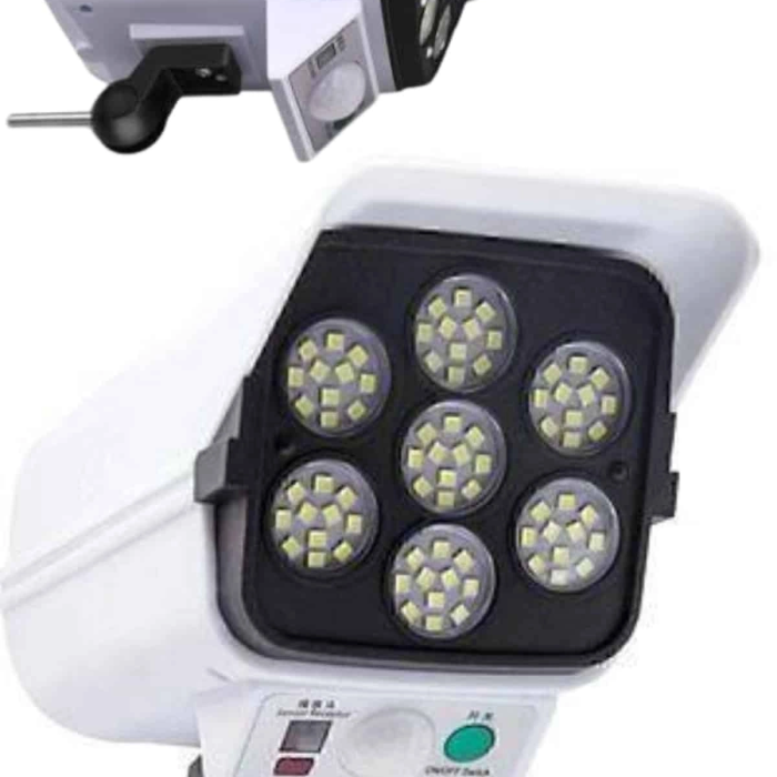 Solar Lamba Kamera Görünümlü Duvar Lambası Dönebilen Bahçe Aydınlatması