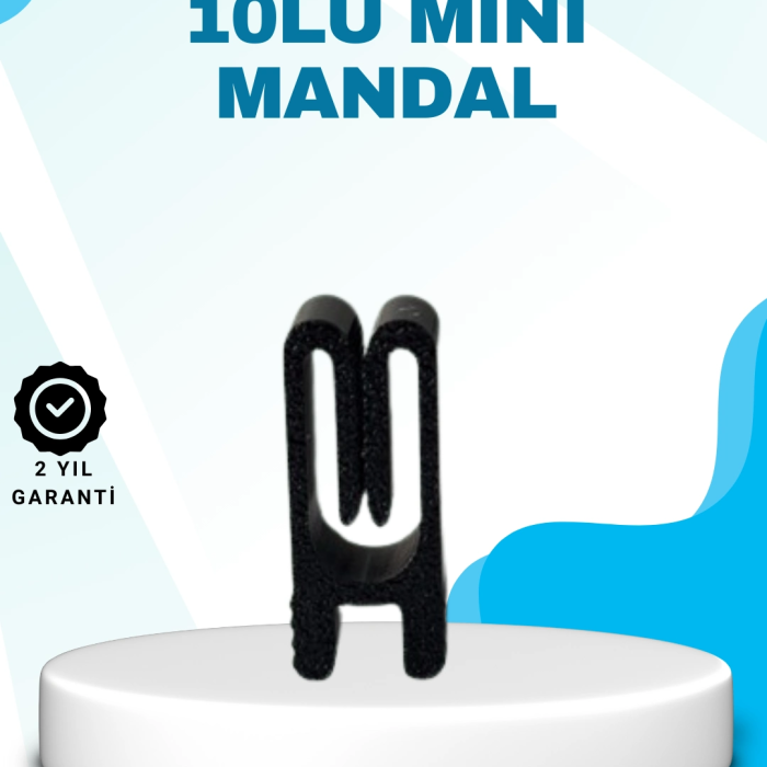 Poşet Kapatma Mandalı Hava Geçirmez Siyah 10 Adet Set