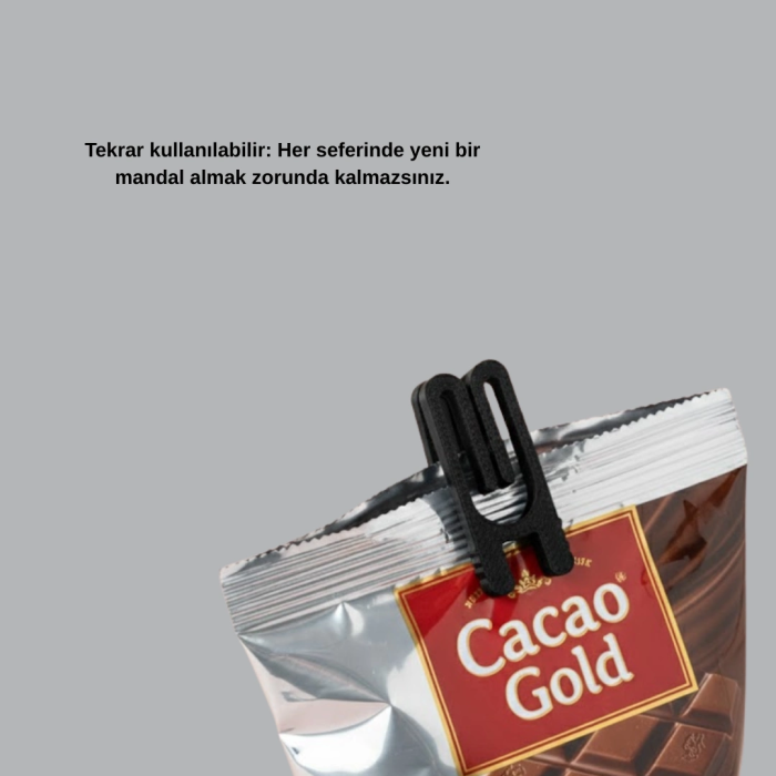 Cips Kahve Ve Bakliyat İçin Poşet Kapatma Mandalı