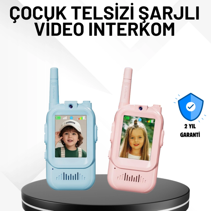 3–12 Yaş Çocuklara Uygun Görüntülü Walkie Talkie Seti