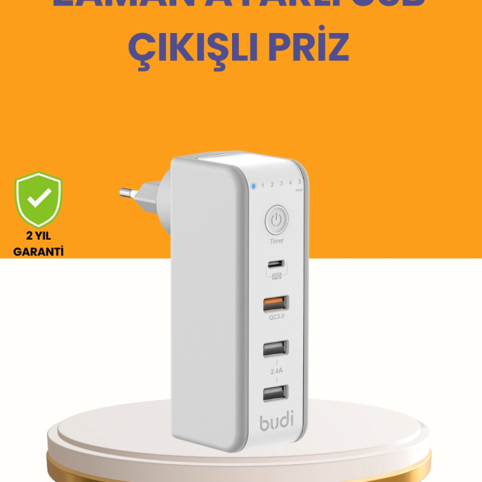 Zaman Kontrollü Şarj Cihazı 30w Hızlı Şarj Ve Çoklu Usb Çıkışı