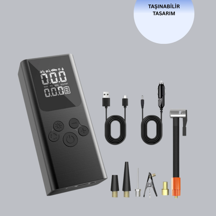 Dijital Lastik Pompası Çok Amaçlı Taşınabilir Kompresör
