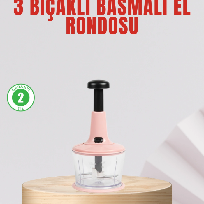 Manuel Mutfak Rondosu Keskin Bıçaklı Geniş Hazneli