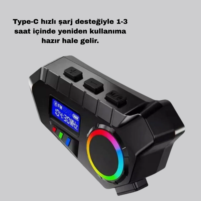 Bluetooth 5.4 Kablosuz İnterkom+ Motor Disk Kilidi