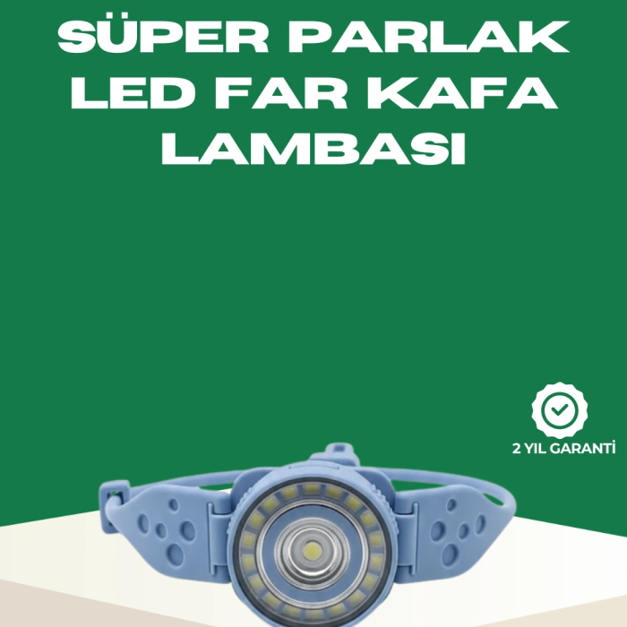 Led Kafa Lambası Kamp Yürüyüş Ve Gece Kullanımı İçin
